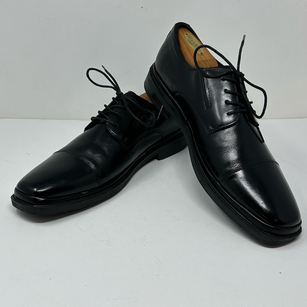 Moretti Gold Label Abe Mens Sz 10.5 Black Leather Cap Toe Oxfords W0